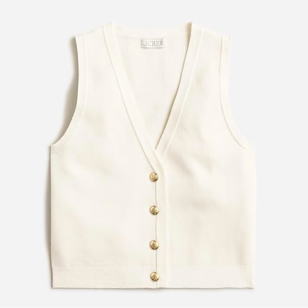 J. Crew Cream Sweater-Vest